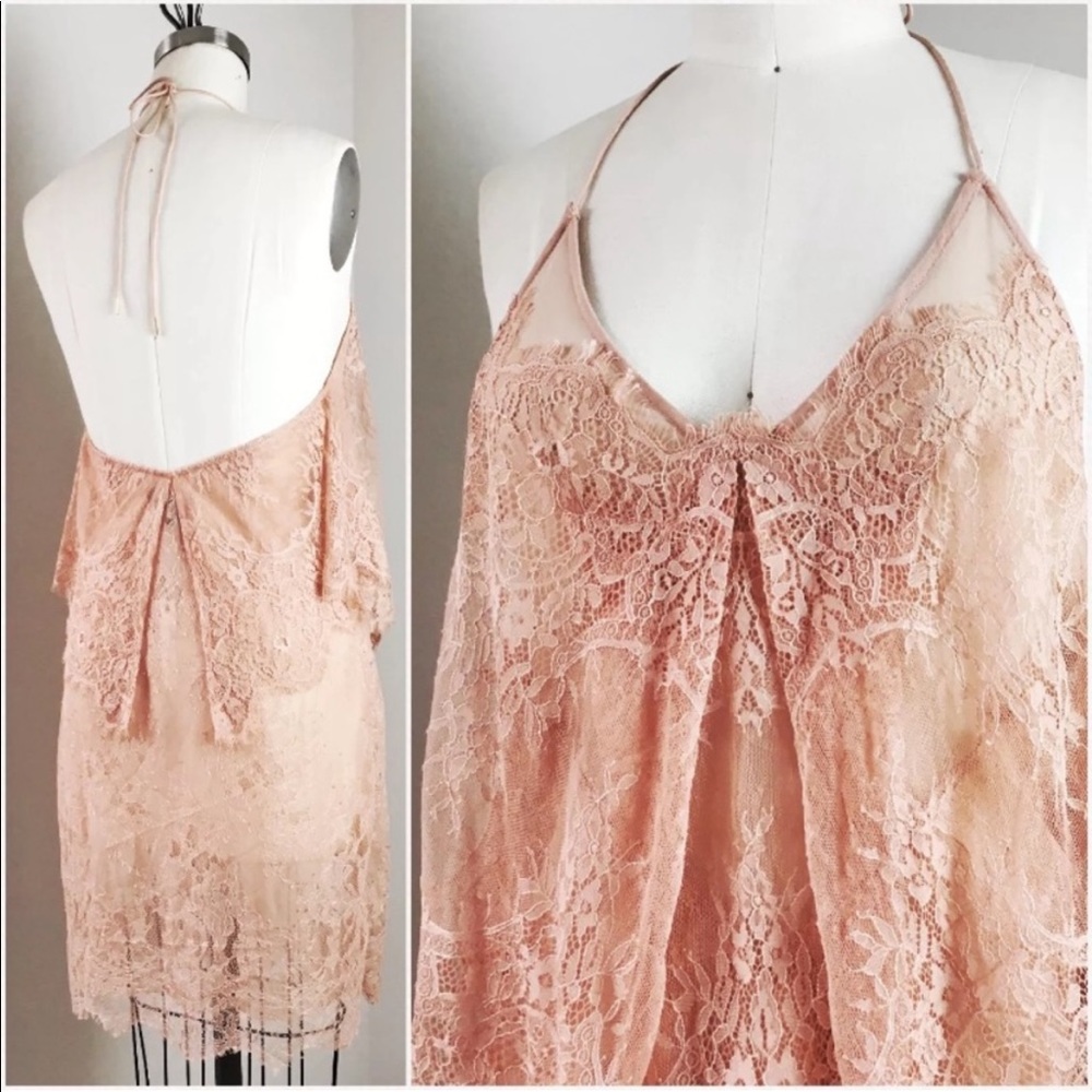 STYLESTALKER Lace Halter Slip Dress h670-1